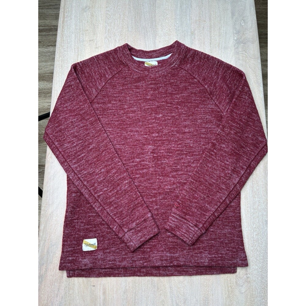 Tracksmith Merino Wool Blend Red Crewneck Sweatshirt Men's Size Large